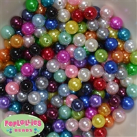 16mm Pretty Peacock bubblegum bead mix