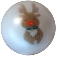 Limited Edition 20mm Rudolph the Red Nosed Reindeer Print Bubblegum Beads